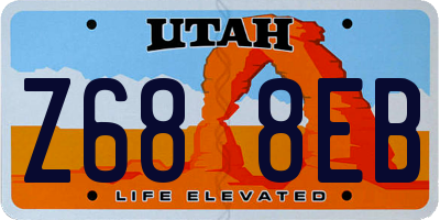 UT license plate Z688EB