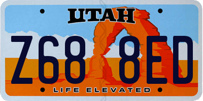 UT license plate Z688ED