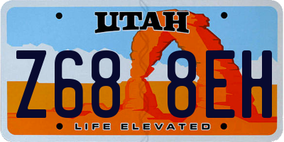 UT license plate Z688EH