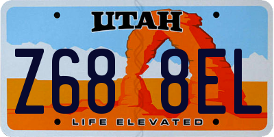 UT license plate Z688EL