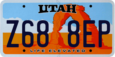 UT license plate Z688EP