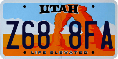 UT license plate Z688FA