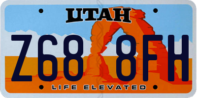 UT license plate Z688FH