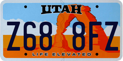 UT license plate Z688FZ