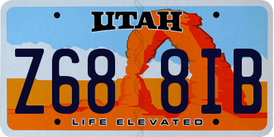 UT license plate Z688IB