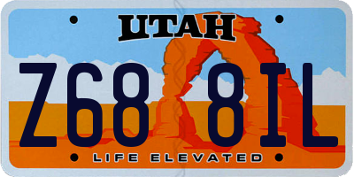 UT license plate Z688IL