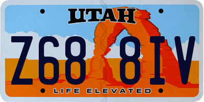 UT license plate Z688IV