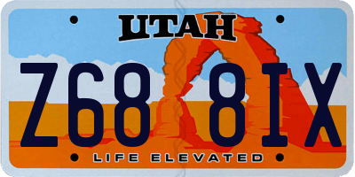UT license plate Z688IX
