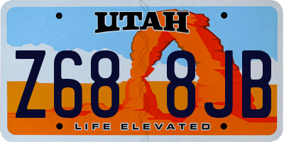 UT license plate Z688JB