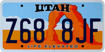 UT license plate Z688JF