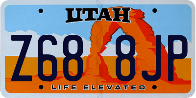 UT license plate Z688JP