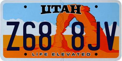 UT license plate Z688JV
