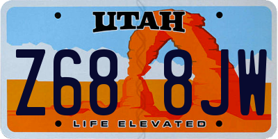 UT license plate Z688JW