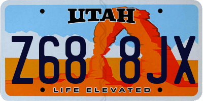 UT license plate Z688JX