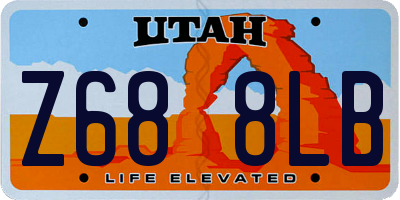UT license plate Z688LB