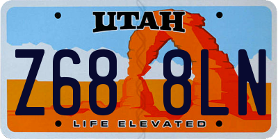 UT license plate Z688LN