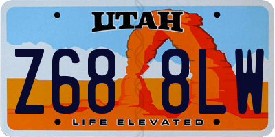 UT license plate Z688LW