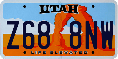 UT license plate Z688NW