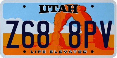 UT license plate Z688PV
