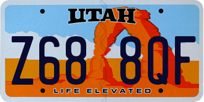 UT license plate Z688QF