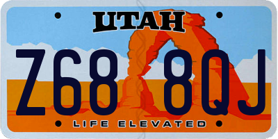 UT license plate Z688QJ