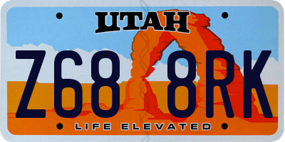 UT license plate Z688RK