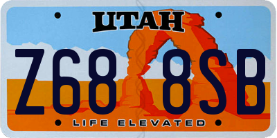 UT license plate Z688SB