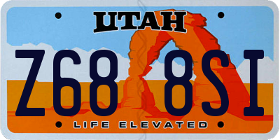 UT license plate Z688SI