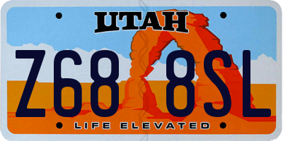 UT license plate Z688SL