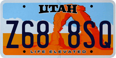 UT license plate Z688SQ
