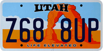 UT license plate Z688UP