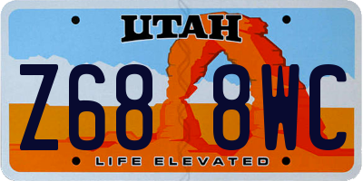 UT license plate Z688WC