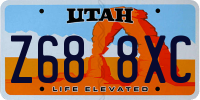 UT license plate Z688XC