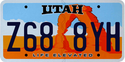 UT license plate Z688YH