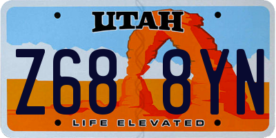 UT license plate Z688YN