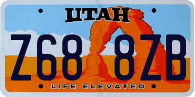 UT license plate Z688ZB