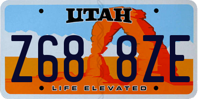 UT license plate Z688ZE