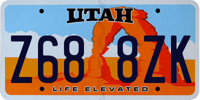 UT license plate Z688ZK