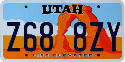 UT license plate Z688ZY