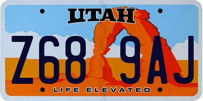 UT license plate Z689AJ