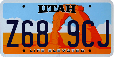 UT license plate Z689CJ