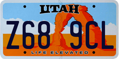 UT license plate Z689CL