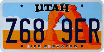 UT license plate Z689ER