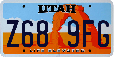 UT license plate Z689FG