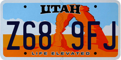 UT license plate Z689FJ