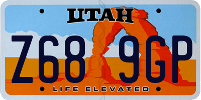 UT license plate Z689GP