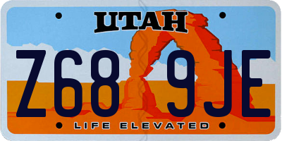 UT license plate Z689JE