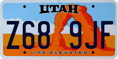 UT license plate Z689JF