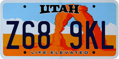 UT license plate Z689KL