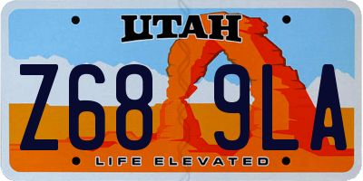 UT license plate Z689LA